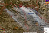 Геращенко показал спутниковый снимок лесных пожаров в Житомирской области